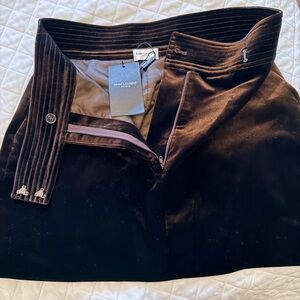 Saint Laurent Velvet Skirt brown